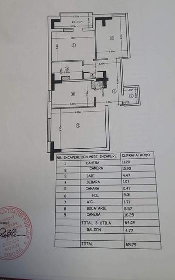 3 camere D- Zona Garii- Rapa Galbena- etaj 3 - 70 mp - 170000 euro