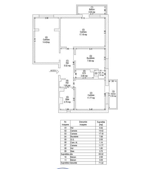 Soarelui | 3 Camere | Încălzire în pardoseală | 3 balcoane | Renovat | Boxa