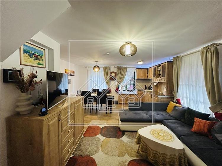 Casa moderna, mobilata si utilata, teren de 309 mp - Cisnadioara