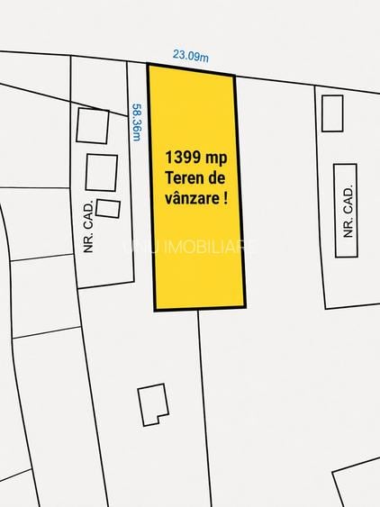 Teren intravilan Horpaz – Miroslava, Iași 1399 mp 23 m deschidere la asfalt PUZ aprobat - 3