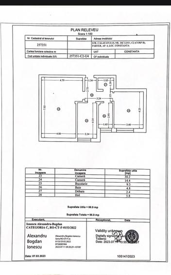 Apartament 2 camere, 67mp, Viile Noi, Str. Calafatului