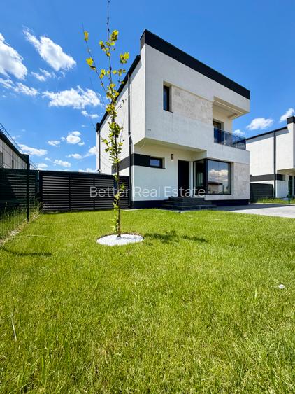 Casă modernă de vânzare individuală | 4 camere | Ansamblu -teren 476 mp | Asfalt - 2