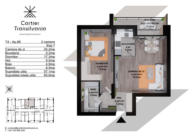 TRANSILVANIA RESIDENCE- CARTIER TRANSILVANIA, APARTAMENT 2, CAMERE