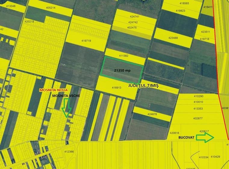 Teren 2,1 hectare în apropierea Pădurii Bistra