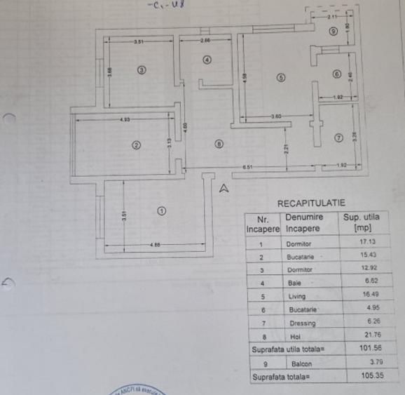 Apartament modern 4 camere la 600 m de Family Market Bucium