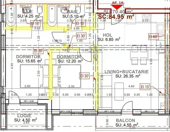Finalizat Apartament 3 Camere Metrou 12 minute Mutare Rapida - 9