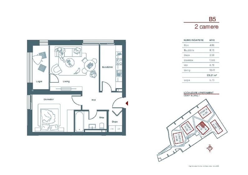 Apartamente 2 camere in Timisoara la doar 5 min. cu auto de Punctele Cardinale