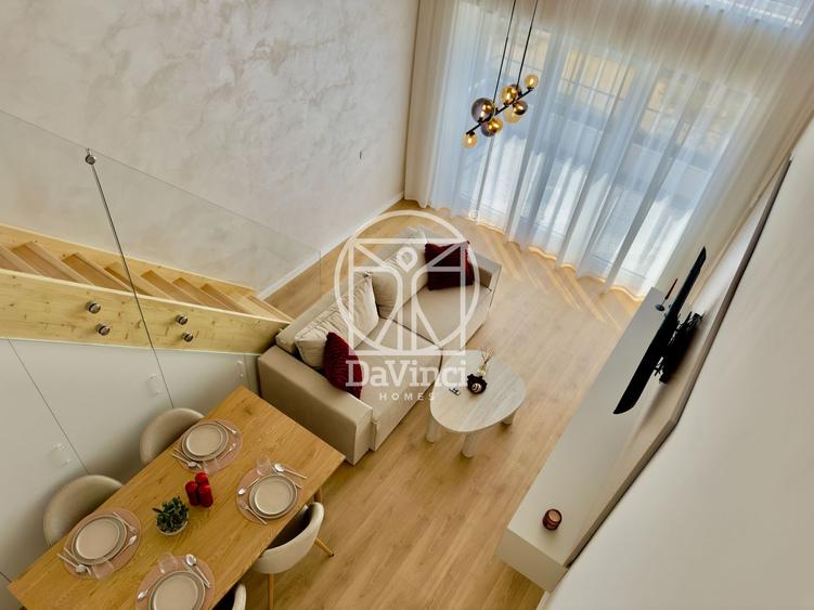 Penthouse 3 camere, intabulat, mobilat si utilat - dressing + 2 bai