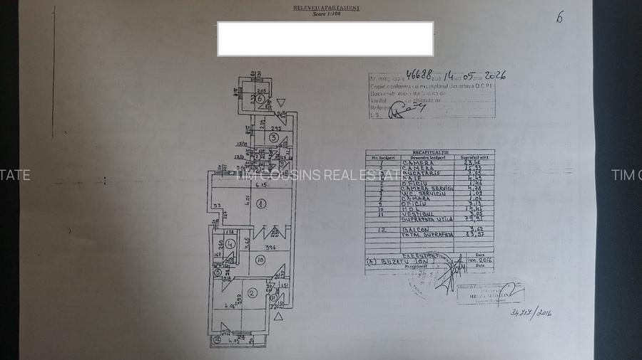 Apartament mare, S U 81 mp, doua cam, 2/2, central, zona Dinamo, 120000 e, neg - 10