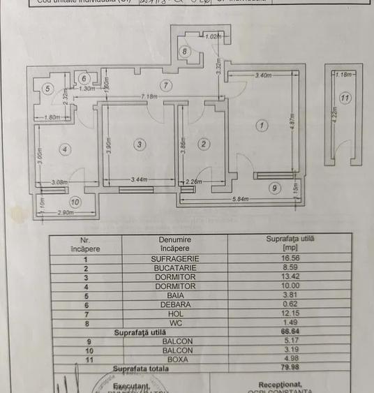 Ultracentral- apartament 3 camere decomandat cu 2 balcoane