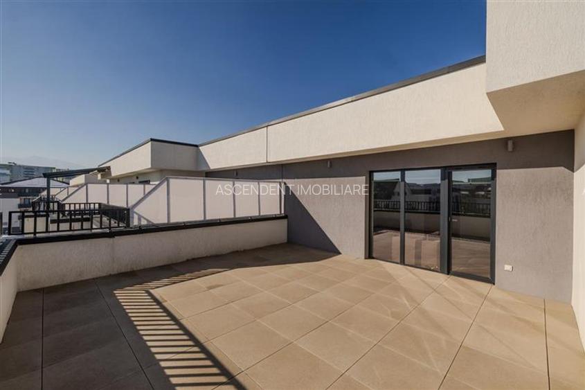 Apartament tip penthouse, mobilat, utilat, 2 terase, 100mp, Tractorul, Brasov. - 14