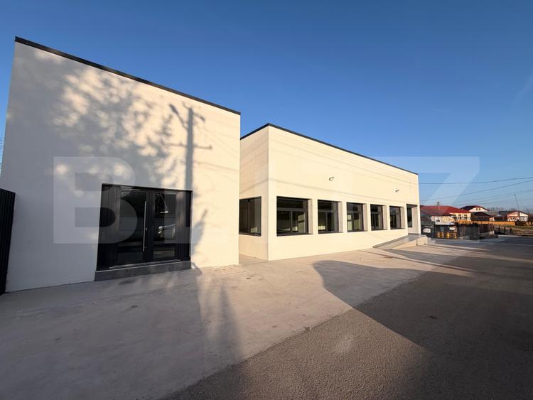 Spațiu 245 mp cu 10 parcări, curte logistică și rampă marfă – DN Raciu
