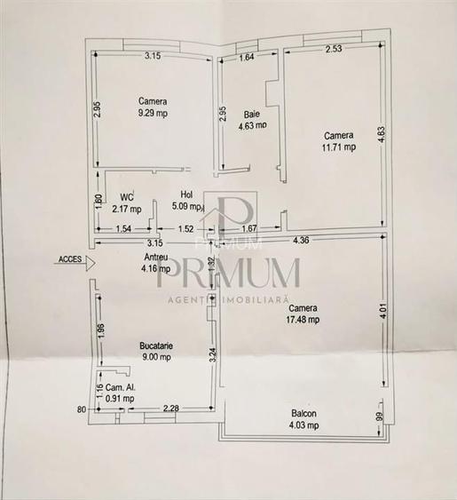 COMPLEX STUDENTESC - PARTER - RENOVAT - 3 CAMERE - 2 BAI - INCALZIRE PARDOSEALA - 4