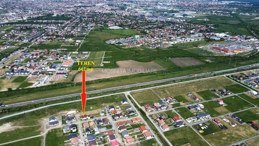 Teren 661mp Moșnița Nouă | Utilități | Aproape de Timișoara și Centură | 65.000€ - 4