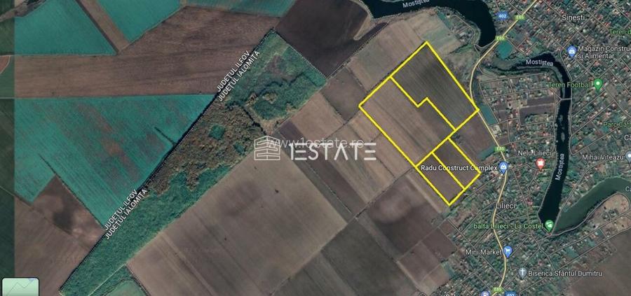Teren intravilan, 40 ha, pretabil parc fotovoltaic /logistic - 29km de Bucuresti - 2