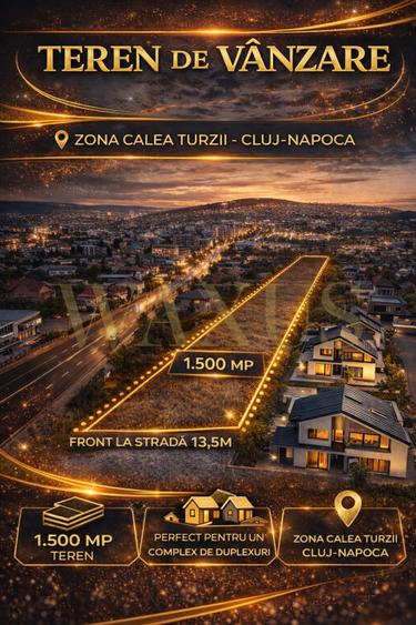 Teren Intravilan - SU 1504MP | Front 13,5ML | Utilități - Calea Turzii