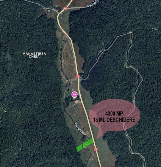 Teren extravilan de vânzare în Cheia – 4.300 mp, amplasare unică,