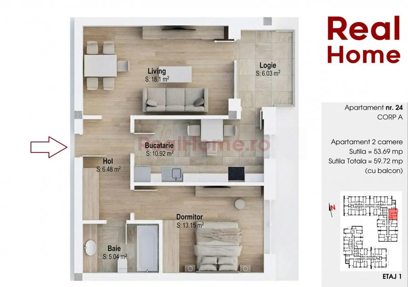 2 camere | 15 min Metrou | 1 Decembrie 1918 | premium