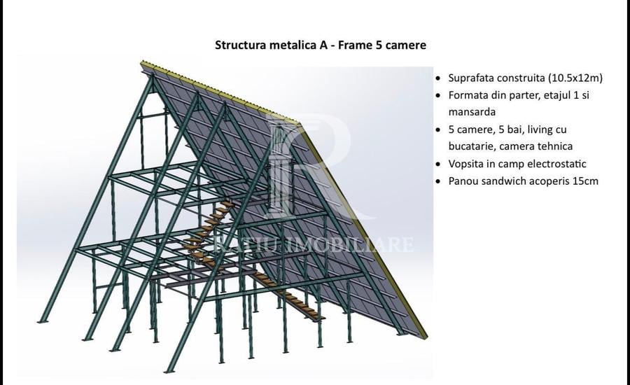 A-FRAME GRAND – STRUCTURĂ METALICĂ PREMIUM | 5 CAMERE