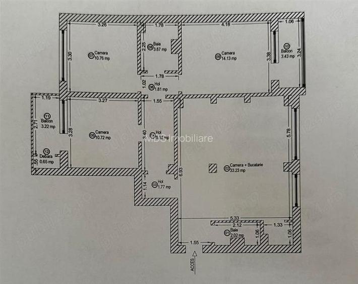 Decomandat cu 2 bai si 2 balcoane, etaj intermediar, aproape de Mall - 8