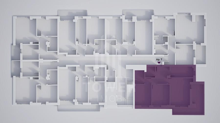 Apartament modern cu 3 camere, Rate la Dezvoltator 7 ani
