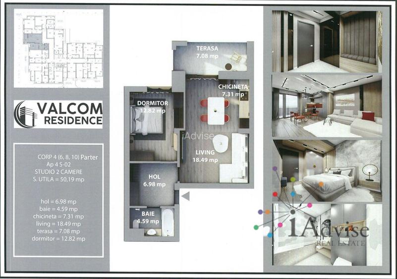 Valcom Residence Bartolomeu, Studio 2 camere, terasa 7.08 mp, Comision 0% - 7