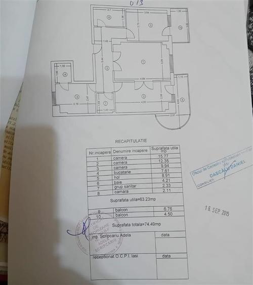 Apartament 3 camere zona Gară/Autogară