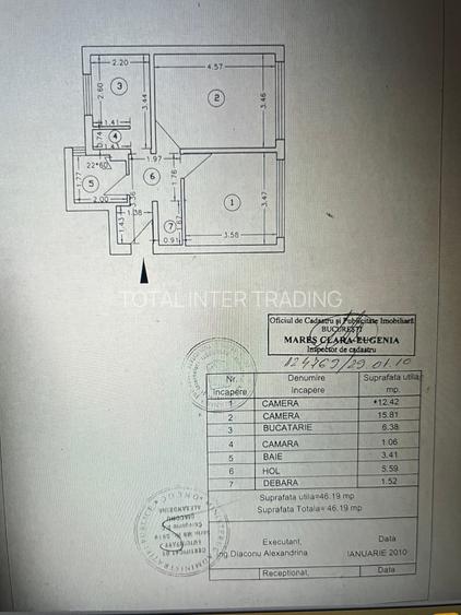 Vanzare-2 camere-p/4-dec-Dr Taberei-Plaza-reabilitat-liber-mobilat-92800€ - 14