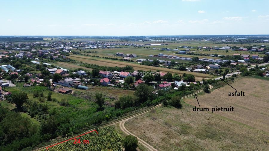 Teren intravilan in Darza  (langa Buftea) deschidere 24m, pret negociabil - 4