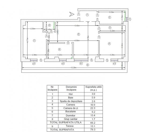 COMISION 0%! INTABULAT! 3 CAMERE 2 BAI+ TERASA CU VEDERE PANORAMICA