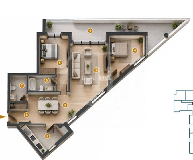 Apartament 4 camere,  intermediar, parcare, zona Leroy Merlin, Intre Lacuri - 17