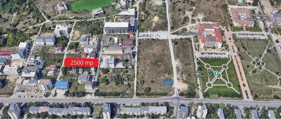 Teren intravilan 2500mp str Smaraldului - Campus Universitate Ovidius