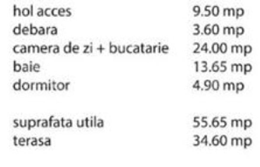Apartament 2 camere, 55 mp, terasa 34 mp, bloc nou, mobilat și utila, Baciu - 2