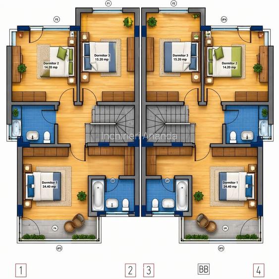 Duplex de vânzare | 8 camere | 242,70 mp | Popești Leordeni - 2