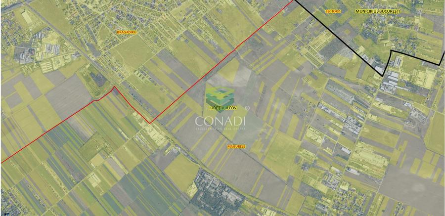 Teren cu PUZ aprobat pentru rezidential  zona Adora Urban Bragadiru - Magurele