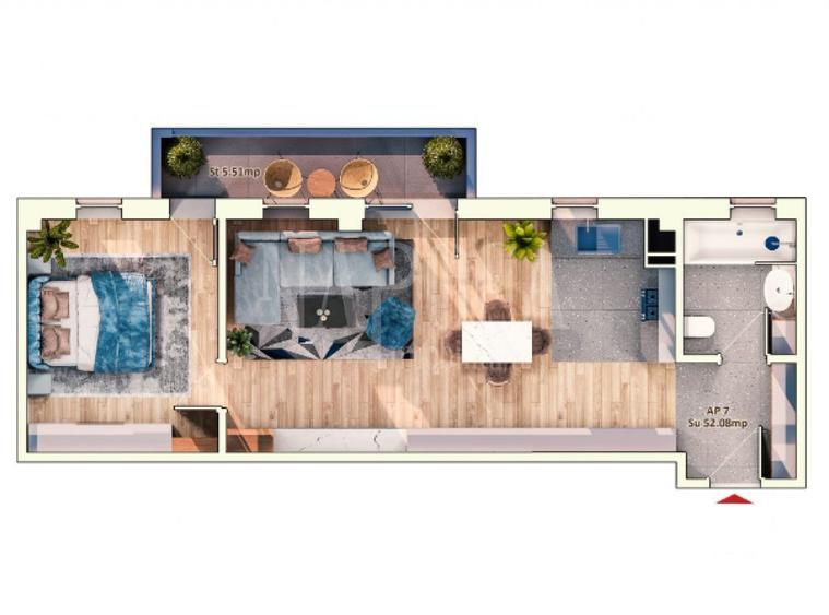 Apartament 2 camere de vanzare in Marasti, Cluj Napoca