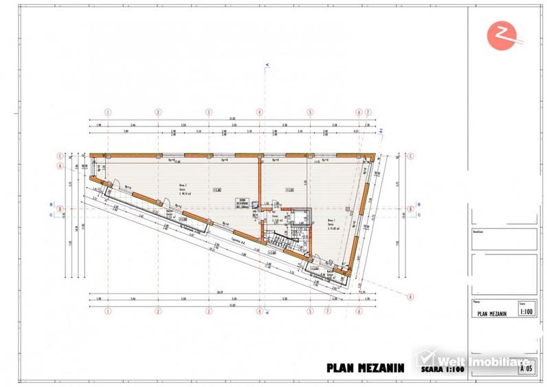Spatiu birou in bloc nou construit, 98 mp, zona Grigorescu-Taietura Turcului