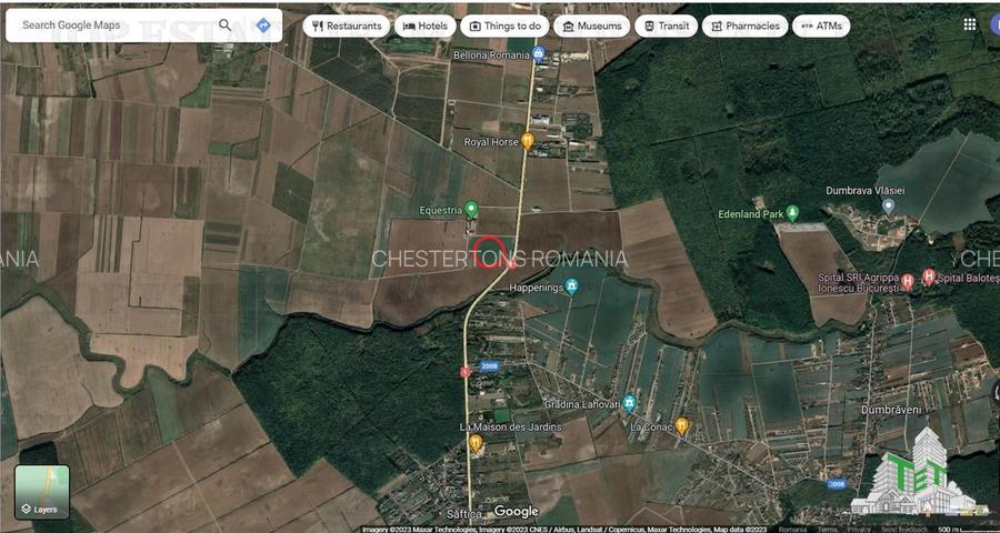 Vanzare teren, 12500mp , in Snagov, adiacent DN 1, Bucuresti - Ploiesti.