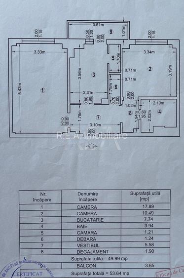 2 camere Mihai Bravu decomandat, an 1983, metrou, 54 mp, reabilitat - 19