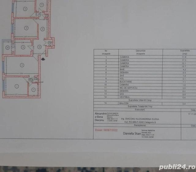 Apartament -4 camere -decomandat-Zona Rahova-Petre Ispirescu