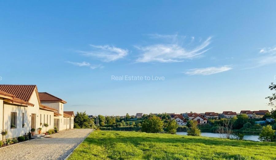 Vilă noua mediteraneană, cartier cu ponton la lac, peninsula Balotesti - 4