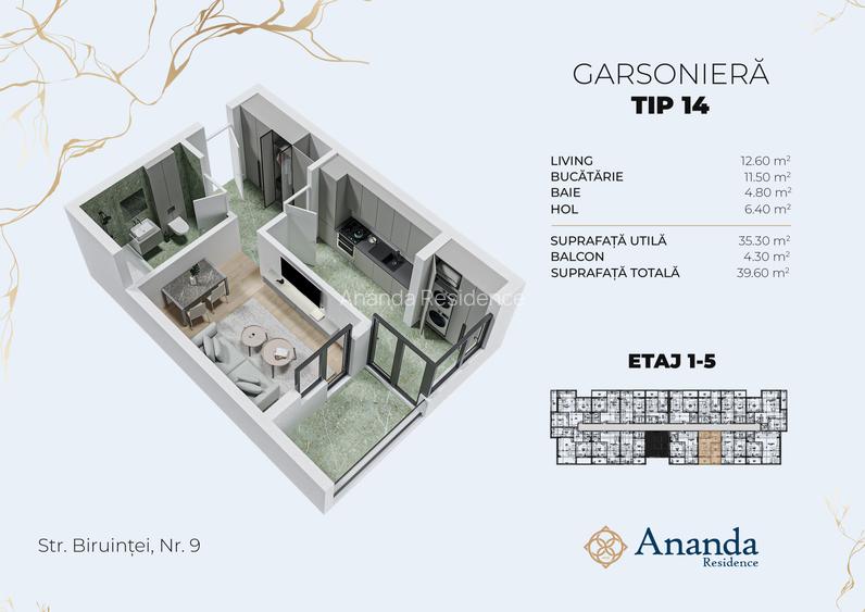 Garsonieră 40 mp la cheie | Birou vânzări direct dezvoltator | - 3
