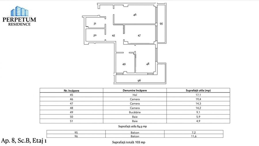 Tomis Nord - Vanzare apartament decomandat cu 3 camere, bloc nou.