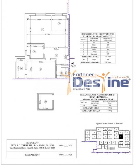 Comision 0% Apartament cu 2 camere, 59 mp, Pacurari etaj 1 - 9