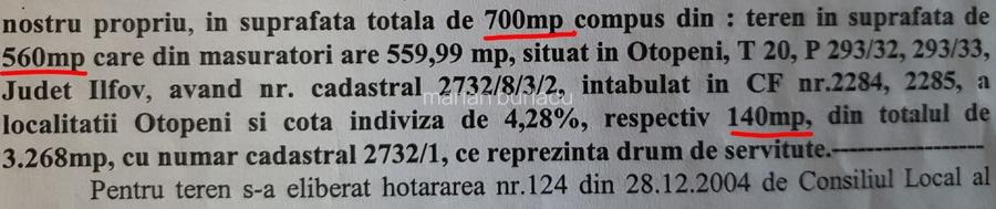 Teren inravilan, Otopeni, str 23 August, 700 mp (560 utili 140 cota de drum) - 4
