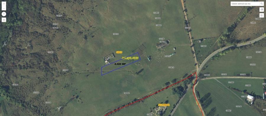 Teren extravilan 4.400 mp in Sibiu - deschidere 30 ml