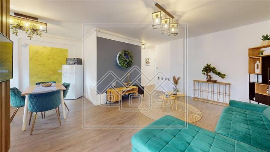 Apartament 3 camere, 2 bai, 2 terase, mobilat si utilat confort lux