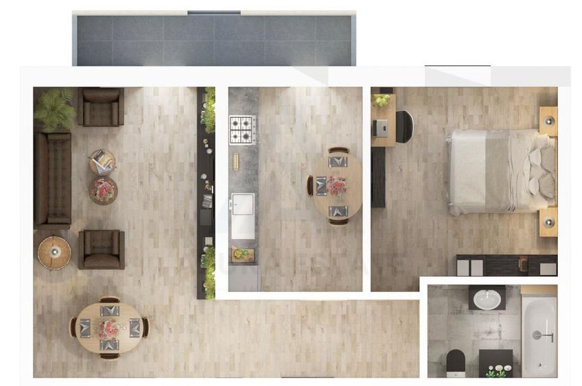 Apartament premium 2 camere etaj 1 parcare privata zona D-na Stanca