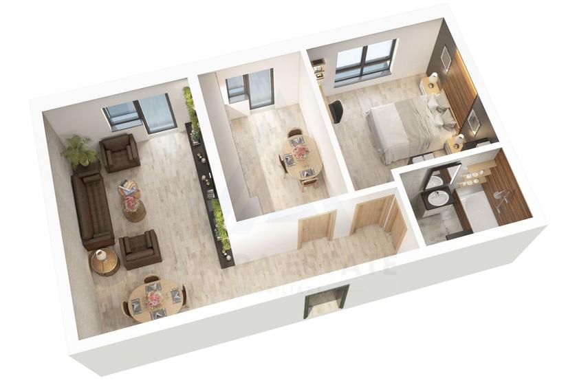 Apartament premium 2 camere etaj 1 parcare privata zona D-na Stanca