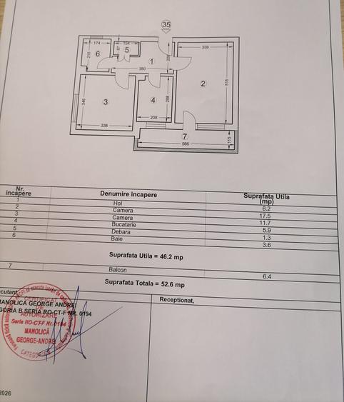 Apartament 2 camere Tomis Nord Tic Tac 85000 euro